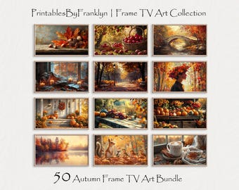 Samsung Frame TV Art Set of 50 Autumn Bundle, Autumn Frame Tv Art, Fall Frame TV Art, Frame Art, Autumn Art for TV