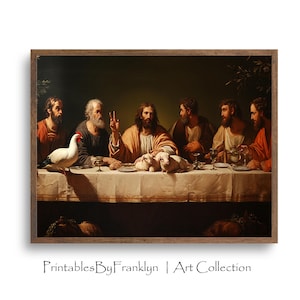 The Last Supper Jesus and His Disciples Wall Art, Jesus Wall Art, Christian Wall Art, Catholic Wall Art, Bible Wall Art