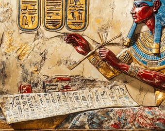 エジプト壁画セット、100枚セット、古代エジプトの版画、ファラオと