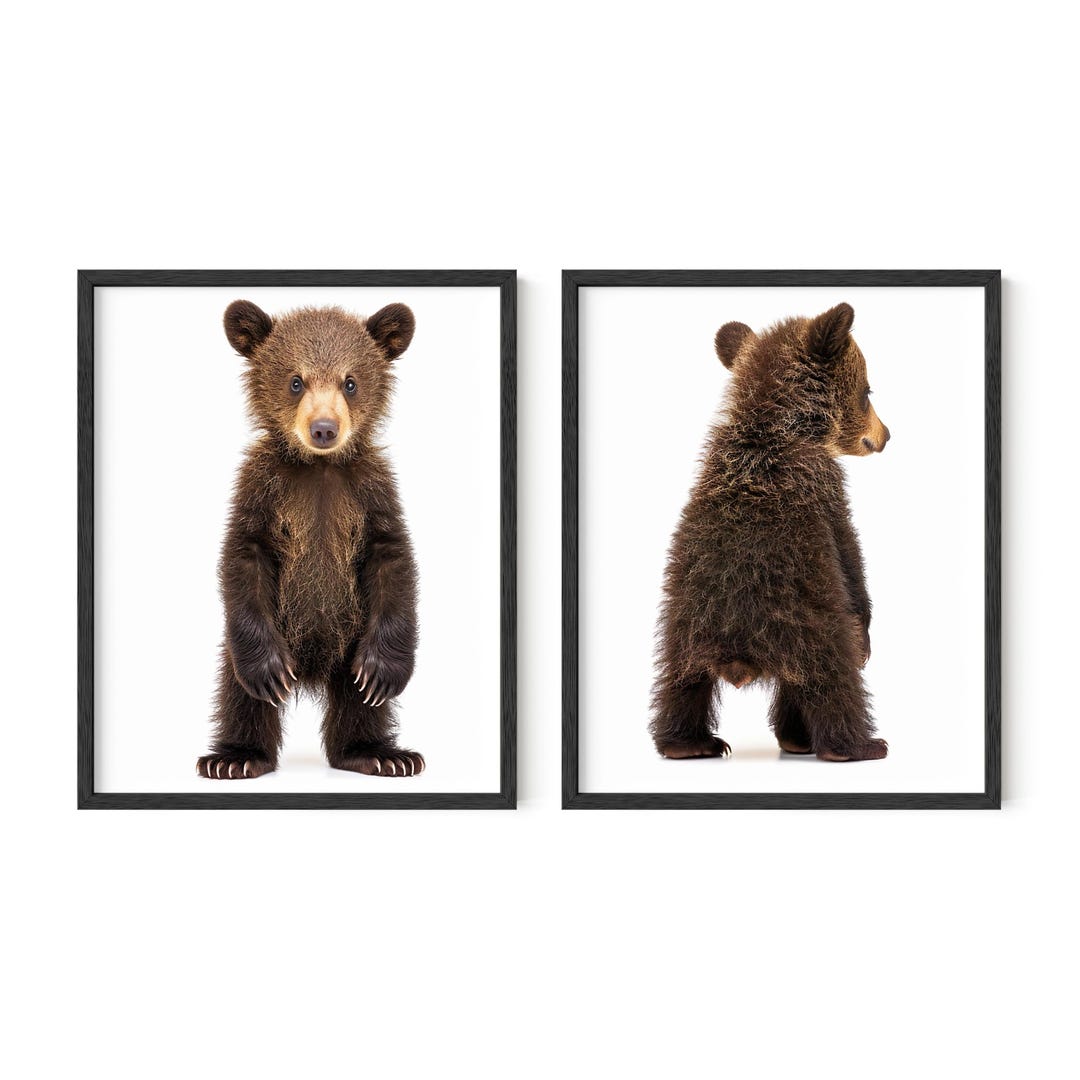 Baby Bear Wall Art, Set of 2, Nursery Wall Art, Baby Animal Prints ...