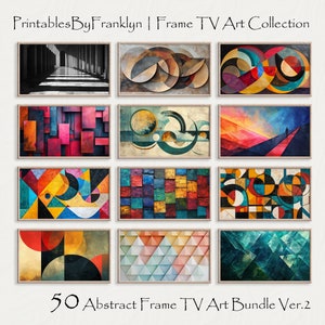 Abstract Samsung Frame TV Art v2, Set of 50 Frame TV Art, Vibrant Frame Tv Art, Tv Digital Art for Samsung Frame Tv, Frame Tv Art