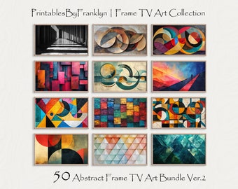 Abstract Samsung Frame TV Art v2, Set of 50 Frame TV Art, Vibrant Frame Tv Art, Tv Digital Art for Samsung Frame Tv, Frame Tv Art