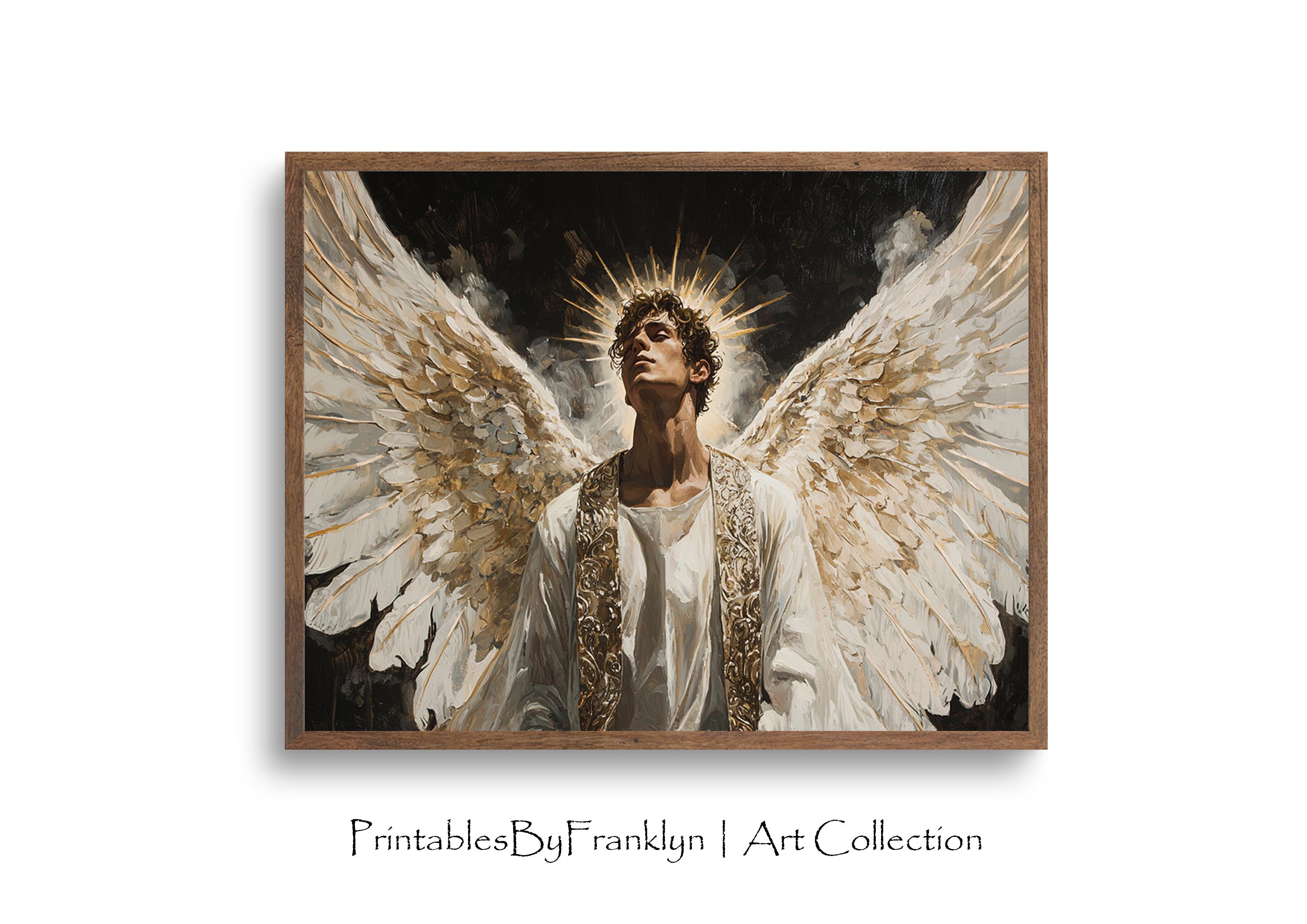落ちてゆく天使」Fallen Angel/国際展入選/宗教画/抽象画/小原雅夫
