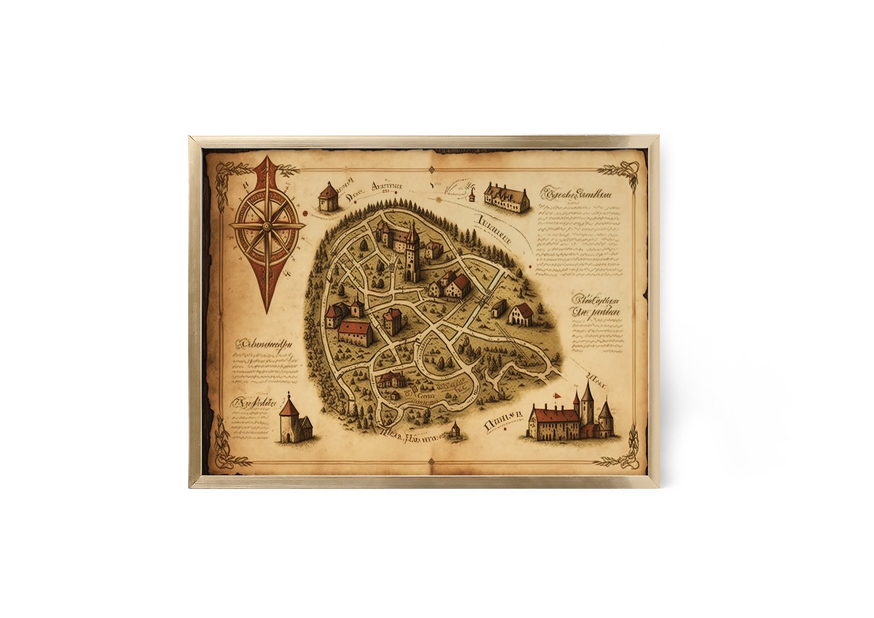 Medieval Wall Art Set Set of 9 Printables Middle Ages Décor Etsy