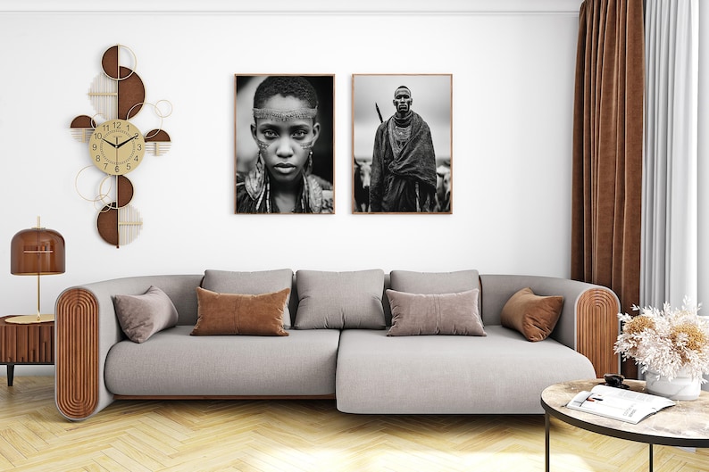 The Soul of Africa Wall Art, Set of 100, African Wall Art, African Wall Decor, African Wall Print, Black and White Prints, Digital Download