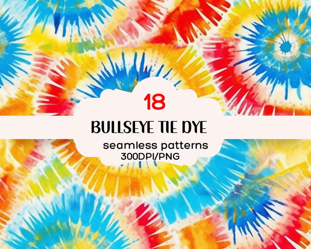 Bullseye Tie Dye Seamless Pattern, Luxurious Bullseye Tie Dye Repeating ...