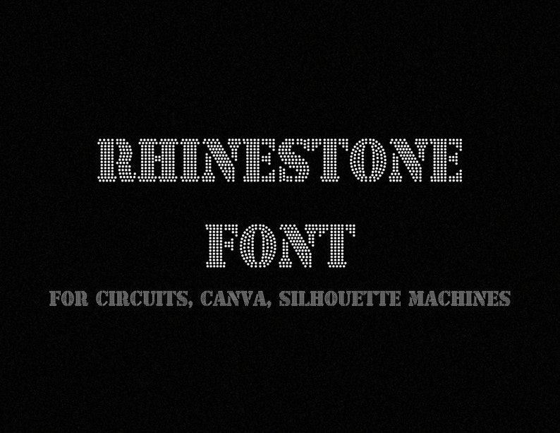 Rhinestone Font, Rhinestone Font Bundle, Sparkling Rhinestone Font, Can ...