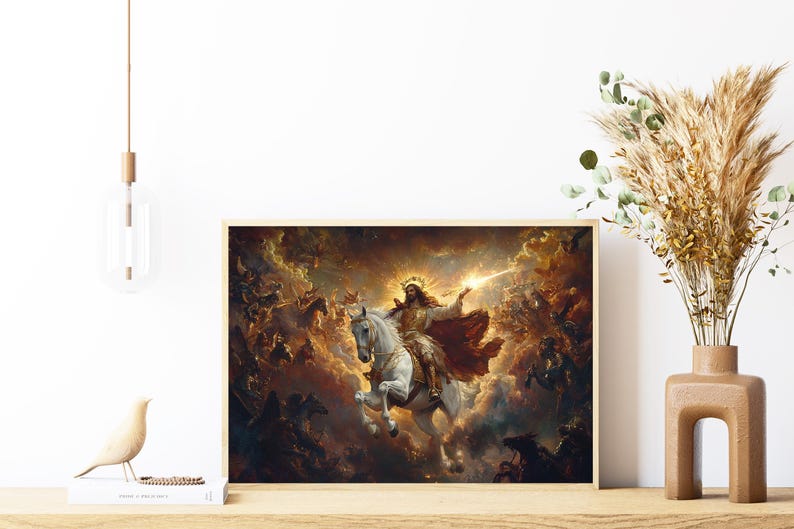 Revelation 19:11-16 the Return of Christ Wall Art, Christian Wall Art ...