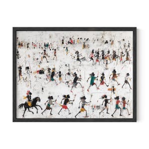 Una sinfonia di lance spezzate, arte murale africana, decorazioni murali africane, arte africana, decorazioni africane, arte nera, download digitale