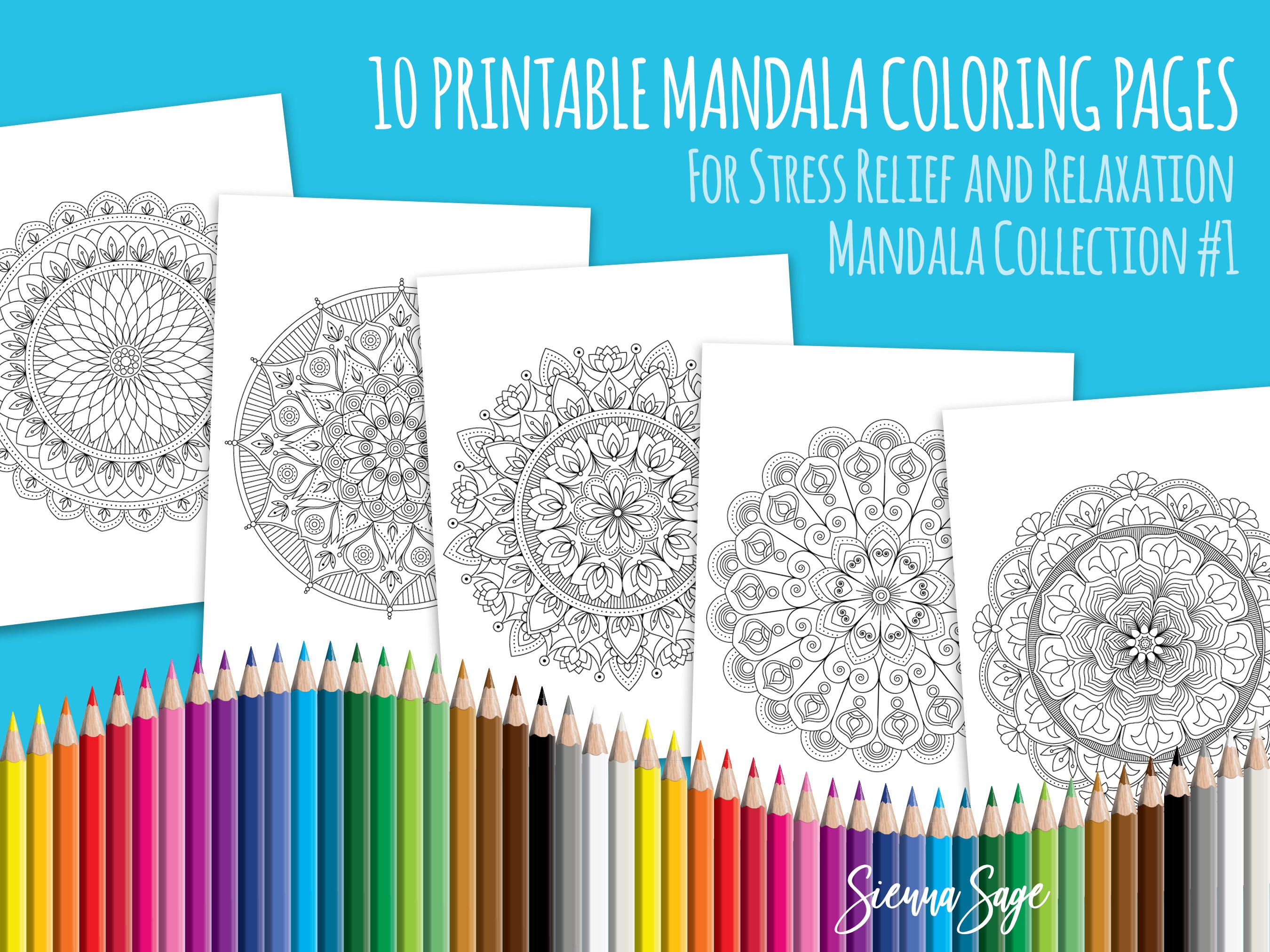 Mandala Coloring Book: Color Books For Adults: 50 Unique Stress Relieving  Mandalas (Vol.1) (Paperback)