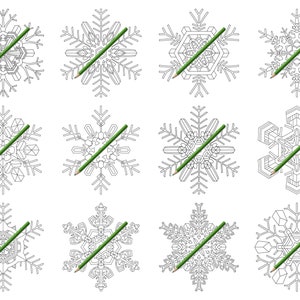 50 Snowflake Mandalas: A Fun & Easy Coloring Book for Kids and Beginners Instant Download PDF Edition image 7