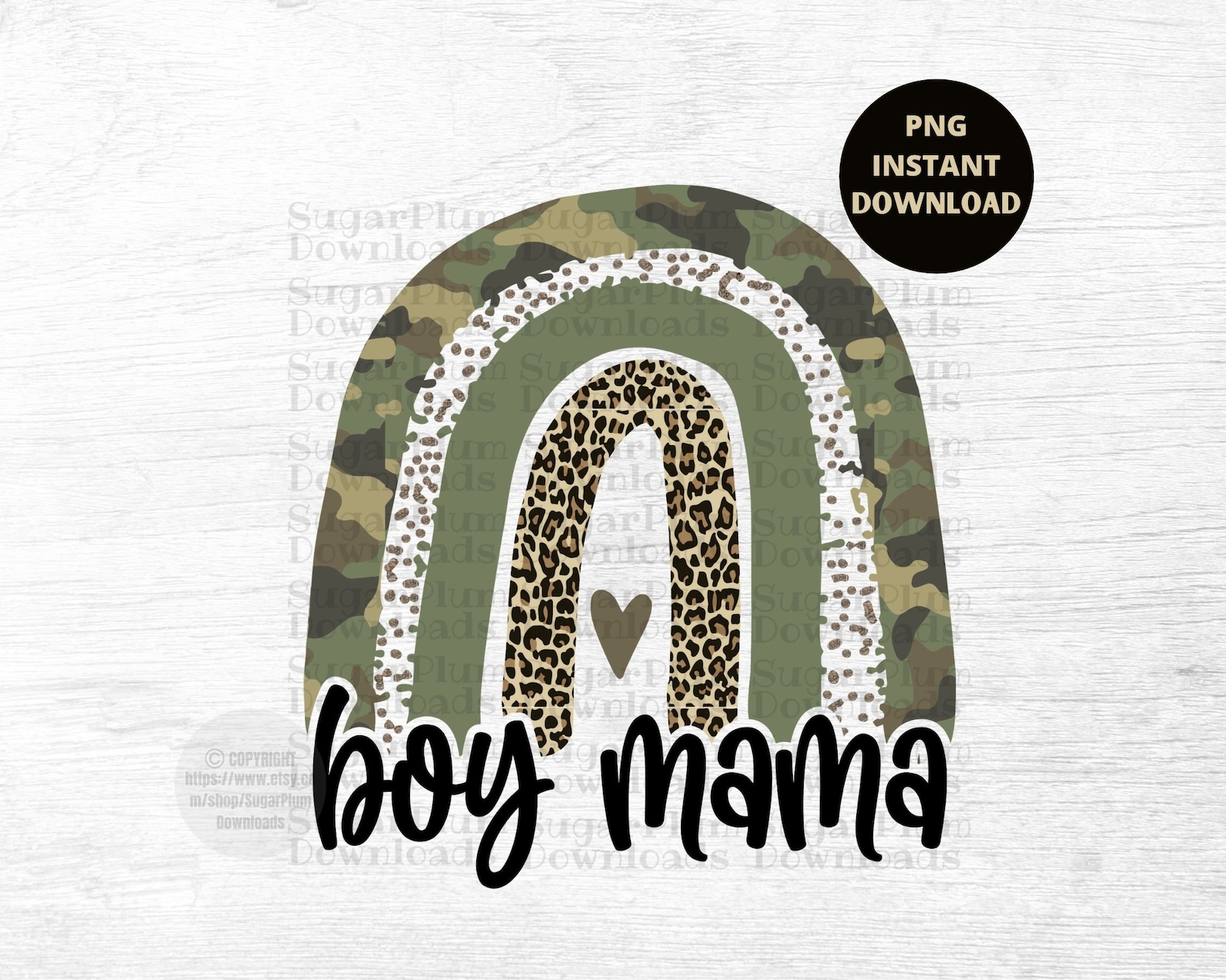 Boy Mama Camo Rainbow Sublimation Design Leopard Print Etsy