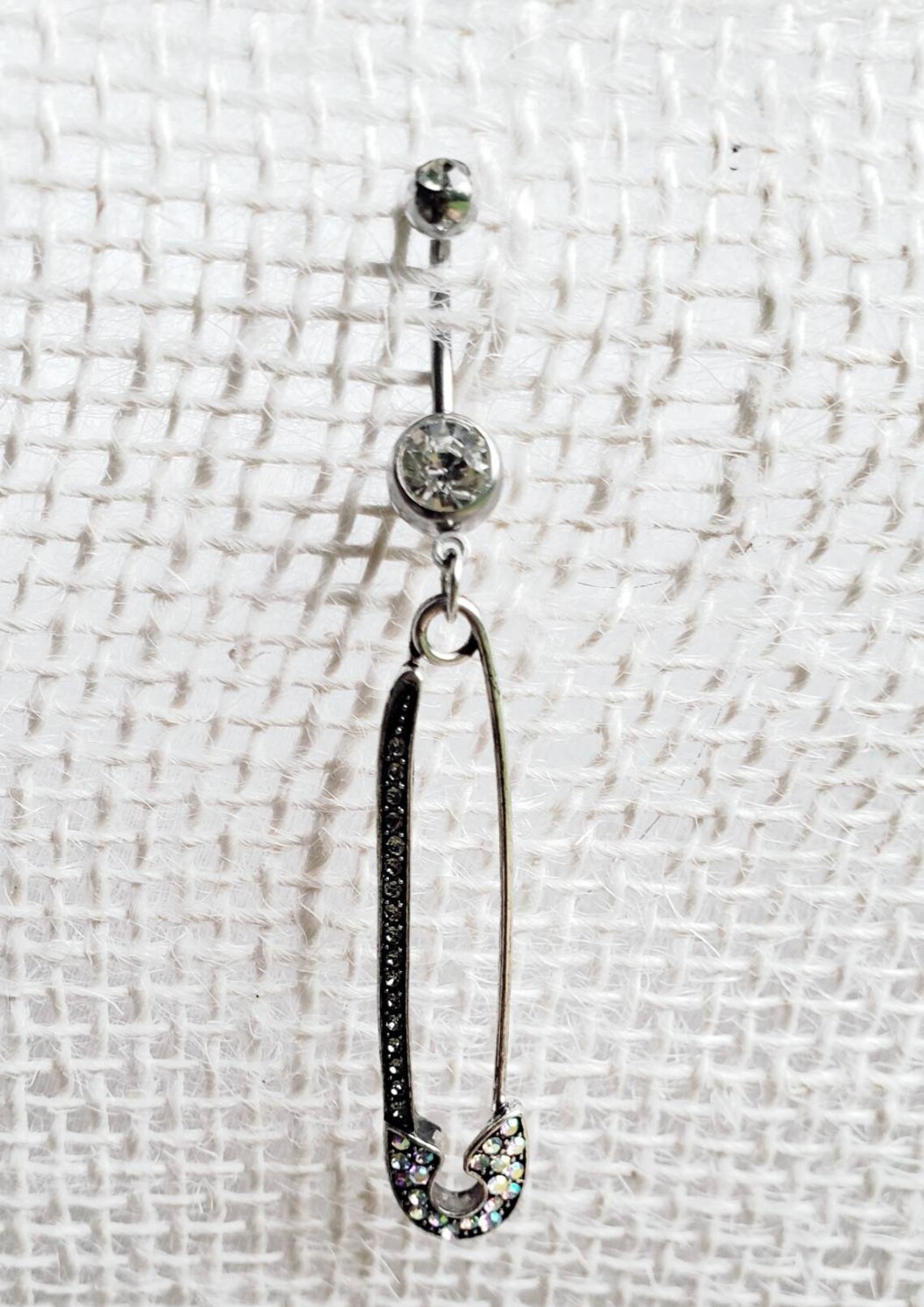 Safety Pin Belly Button Ring Etsy