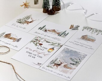 Christmas cards set of 6