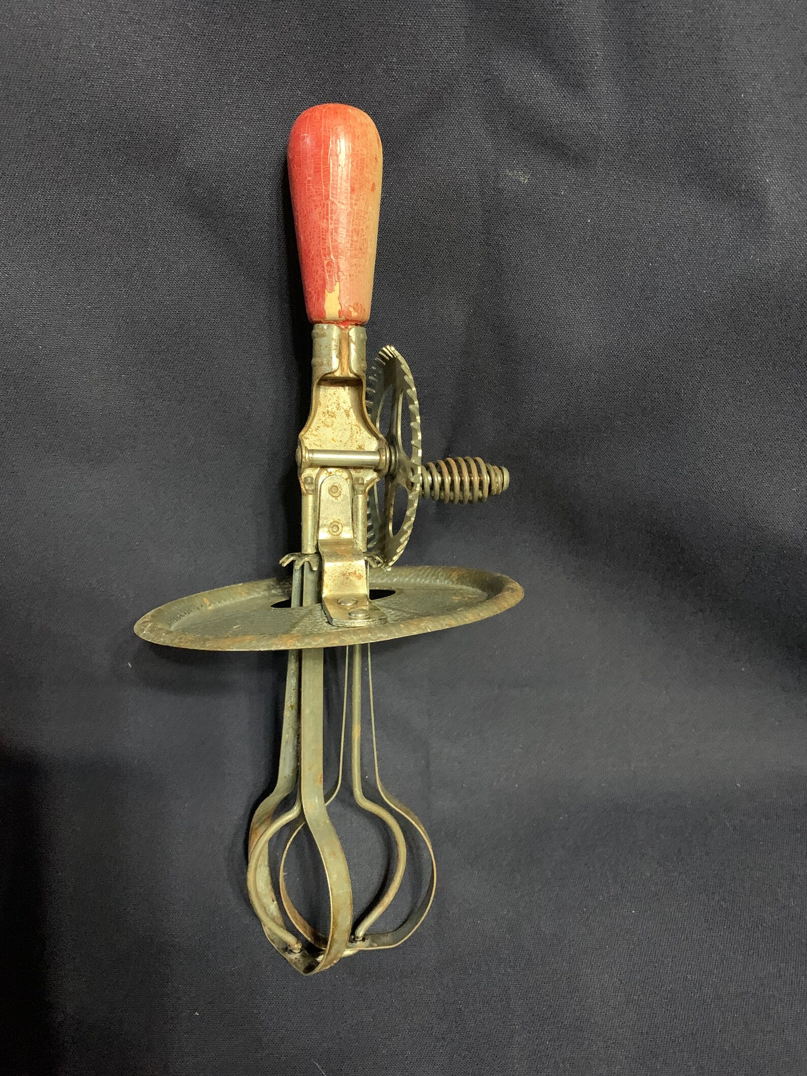 Vintage/antique/rustic Hand Held Mixer/beater With a Bowl Cover