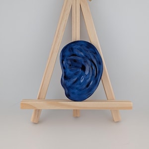 Handmade Ceramic Wall Hanging - Blue Ear 2