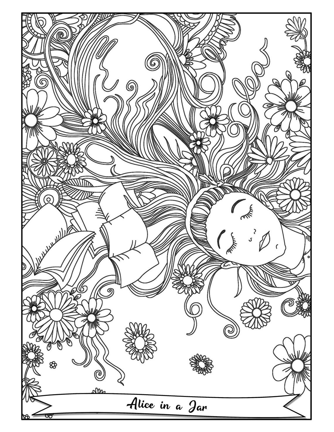 Alice in Wonderland Coloring Book for Adults - Etsy