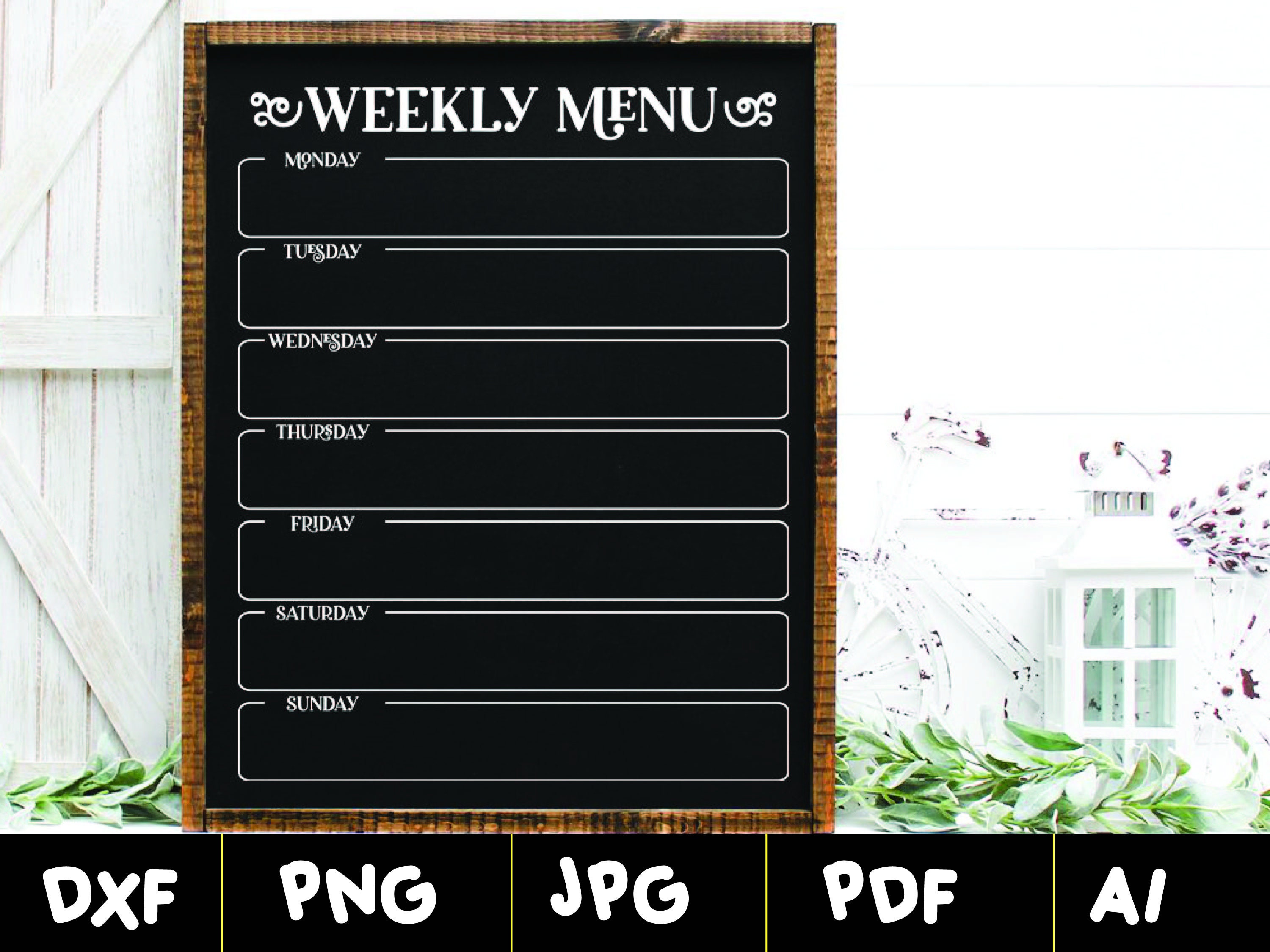 Weekly Meal Planner Printable Template, 7 Day Menu Plan, Food, Health ...