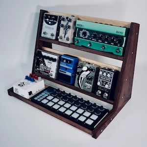 3-tier Desktop Pedalboard and Synth Stand / guitar and effects pedal display
