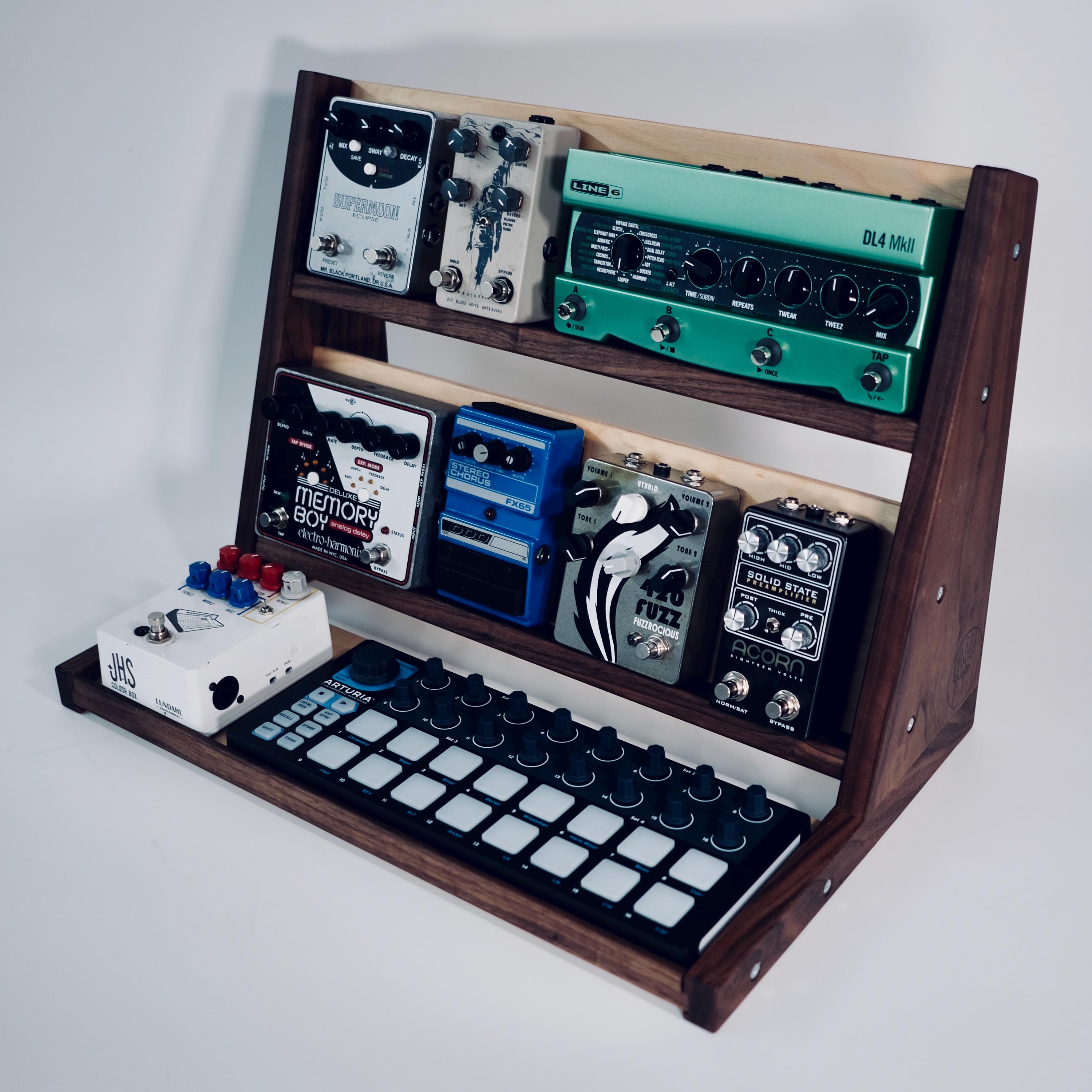 3-tier Desktop Pedalboard and Synth Stand / Guitar and Effects