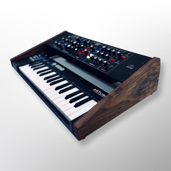 Arturia Keystep and Synth Rack Stand Behringer Pro-800, Model D, Neutron, Pro-1, Modal Electronics Cobalt8m Argon8m 3u synth rack WALNUT