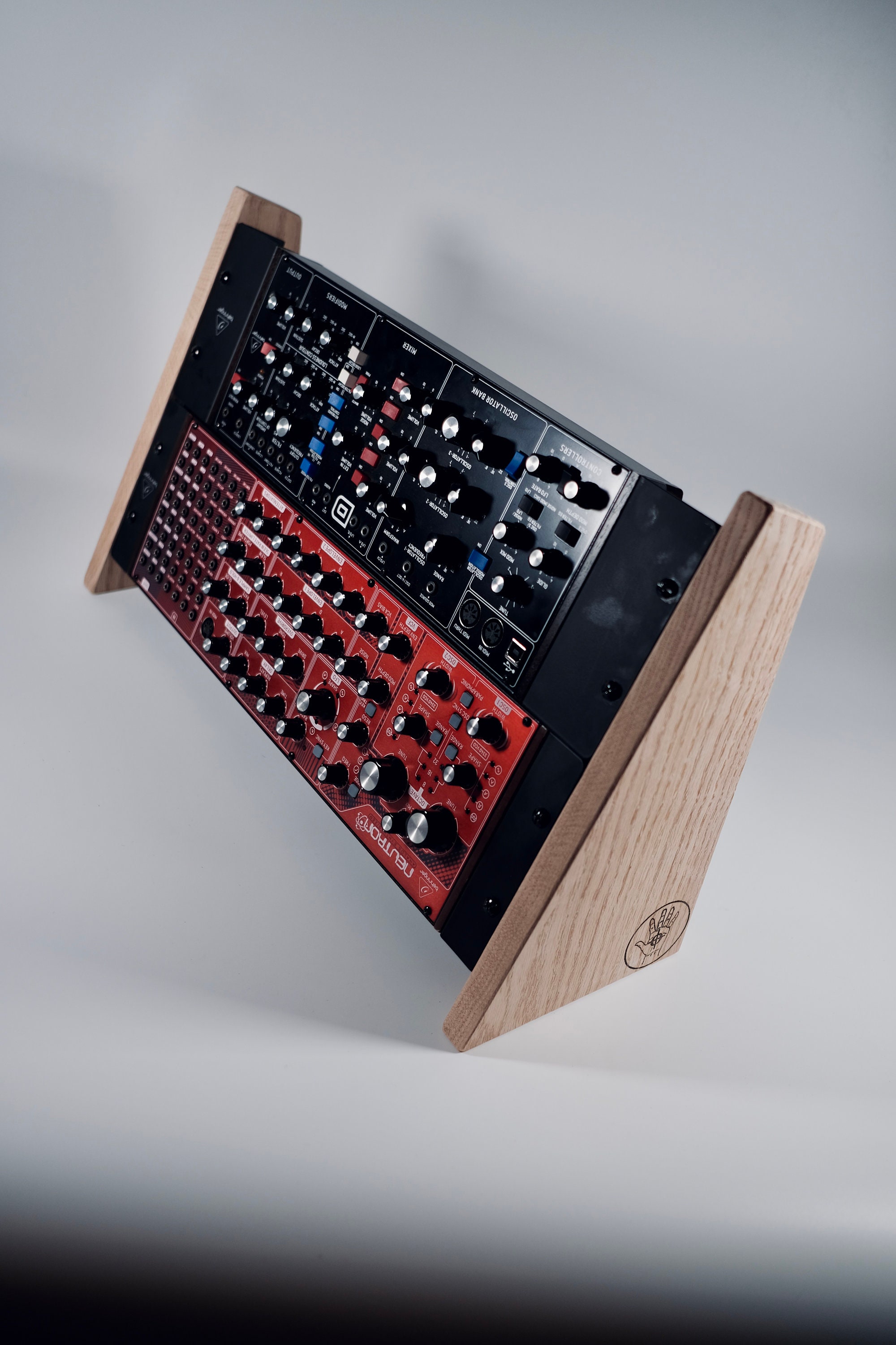 Synth Rack Back 6U Desktop Synth Rack/stand for Behringer Pro-800, Pro-1, Model D, WASP ...