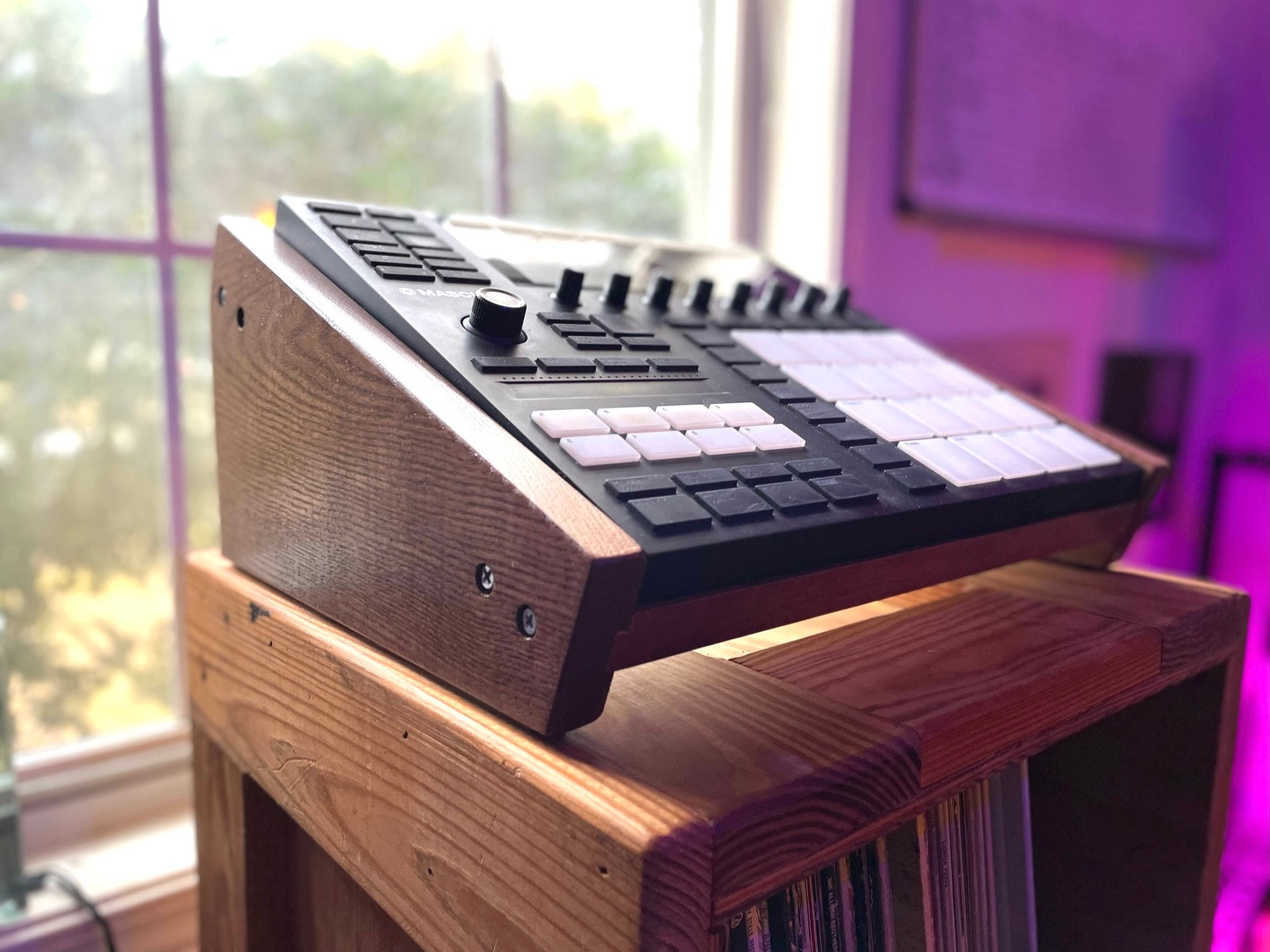 Native Instruments Maschine MK3 Wood Stand Rack Oak LO