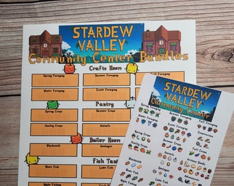 Stardew Valley Community Center Bundles Sticker Checklist