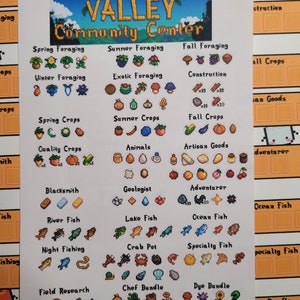 Stardew Valley Community Center Bundles Sticker Checklist - Etsy