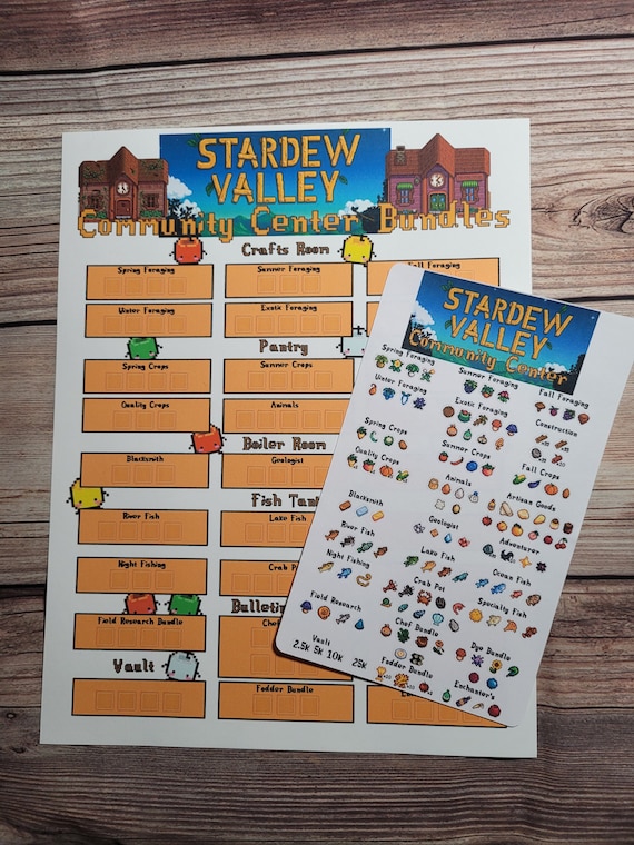 Buy Stardew Valley Community Center Bundles Sticker Checklist Online in  India 