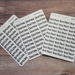 MMO Planner Stickers World of Warcraft