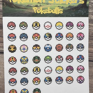 Pokéball-klistermärkesark – Måste fästas allihop!