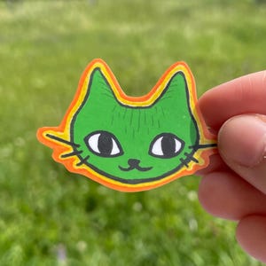 Alien cat sticker