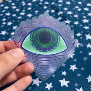Transparent eye sticker