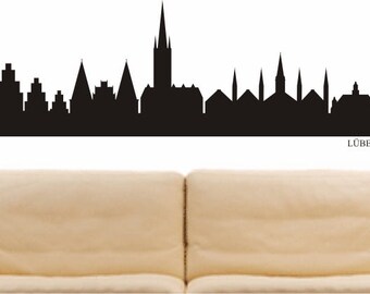 Skyline Kappeln LED Wandbild Holz Stadt AK Karte Map Stadtplan Wandsticker Leuchtbild Neonreklame Wandtattoo Reiseführer Silhouette