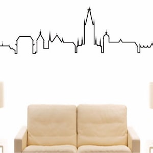 WALL DECAL E815 Skyline City Konstanz germany Design 4 - Etsy