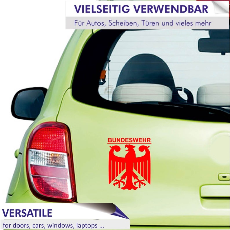 Car sticker - Bundeswehr with eagle - 180 x 150 mm image 9