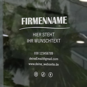 Etalagesticker gepersonaliseerd - gewenste tekst - 60-200 cm - ontwerp je eigen etalagelabel - bedrijf, winkel, kantoor fefo09