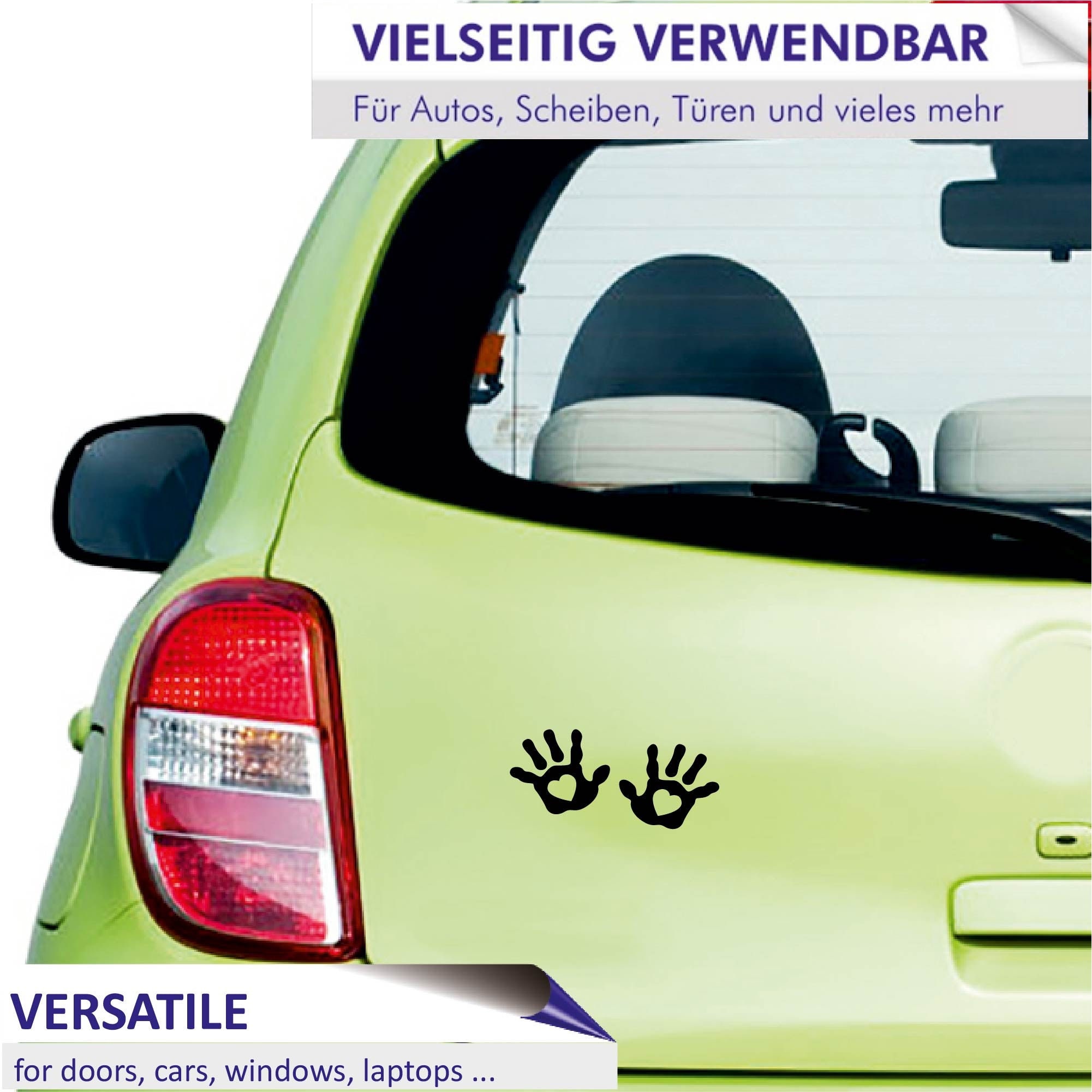 Car Sticker - Hands With Heart - 210 X 100 Mm - Etsy