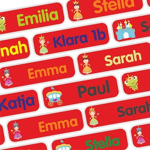 35-105 Nome adesivo Kit lavanderia 35 x 10 mm Motivo Fiaba M9 - Vestiti, bambini, scuola, scuola materna, kita etichette per bucato stampate 252