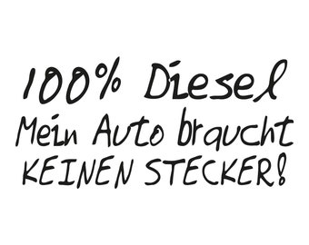 Autoaufkleber - 100% diesel - 210x100mm