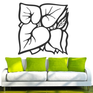 Wandtattoo - Wandaufkleber - e1 wunderschöne Blätter - Tribal Blumen Pflanzen
