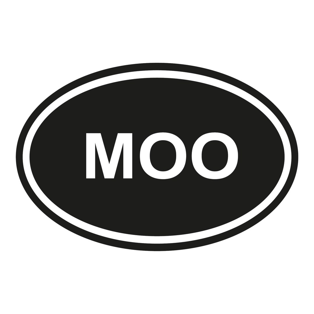 Car Sticker - MOO Sticker Cow Farm Animal Love Funny Car Vinyl - 180 X ...