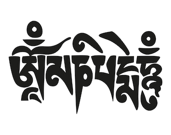 Car sticker - Om Mani Padme Hum - 180 x 110 mm