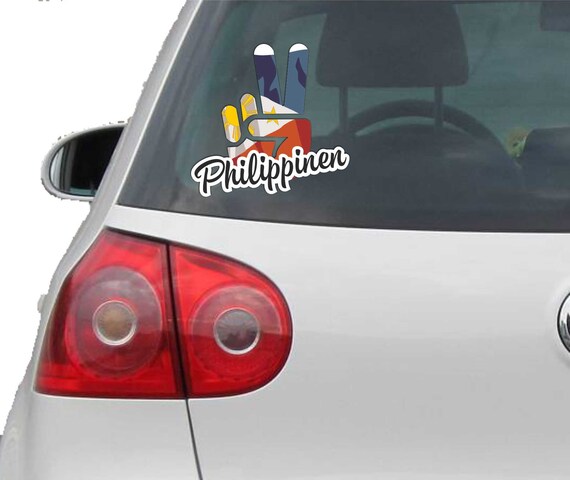 Adesivo Per Auto Bandiera Filippine 50 Cm – Colorato, Per Lunotto Posteriore, Tuning, Resistente Ai Raggi UV