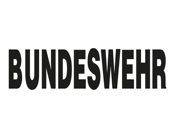 Car sticker - Bundeswehr in gray - 150 x 40 mm