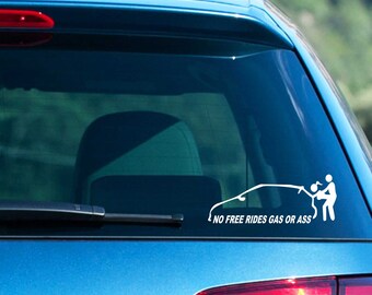 GAS OR ASS NO FREE RIDES • JDM TUNER STICKERS / DECALS • VS