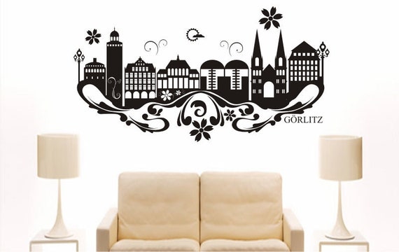 Wandtattoo Görlitz Skyline – Schwarzer Wandaufkleber Mit Stadt-Silhouette, Einfach Anzubringen & Vielseitig