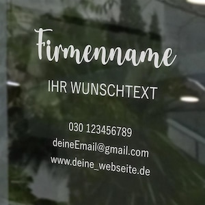 Etalagesticker gepersonaliseerd - gewenste tekst - 60-200 cm - ontwerp je eigen etalagelabel - bedrijf, winkel, kantoor fefo02