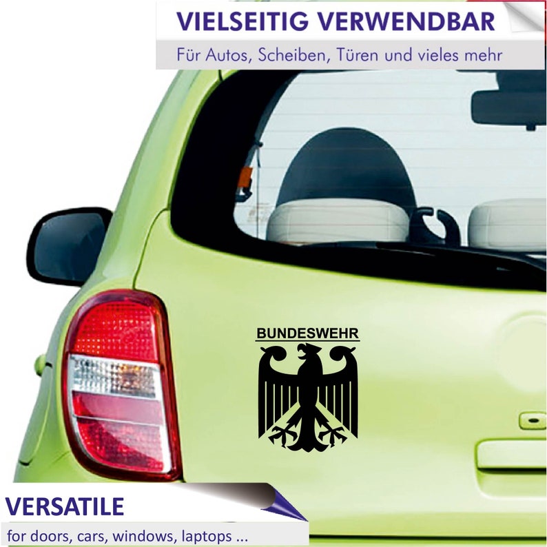 Car sticker - Bundeswehr with eagle - 180 x 150 mm image 8